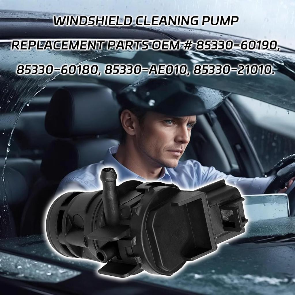 Windshield Washer Pump, 85330-60190 85330-AE010 Windshield Wiper Fluid, Standard Windshield Front Washer Fluid Wiper Pump For Toyota, Lexus, Subaru,