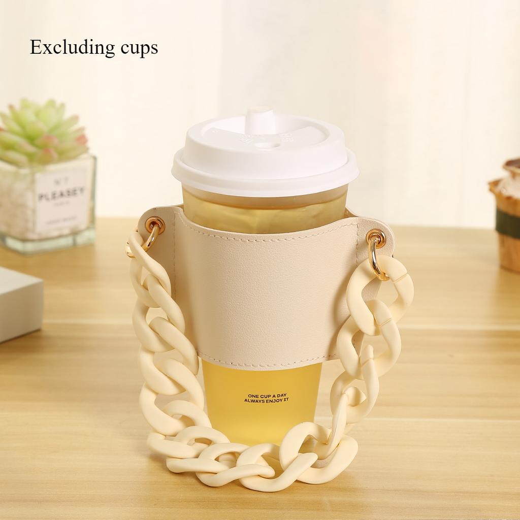 Reutilizabil cu Lanț Călătorie Eco-friendly Husă Geantă pentru Băutură Mânecă pentru Cafea Husă pentru Sticlă Suport pentru Pahar