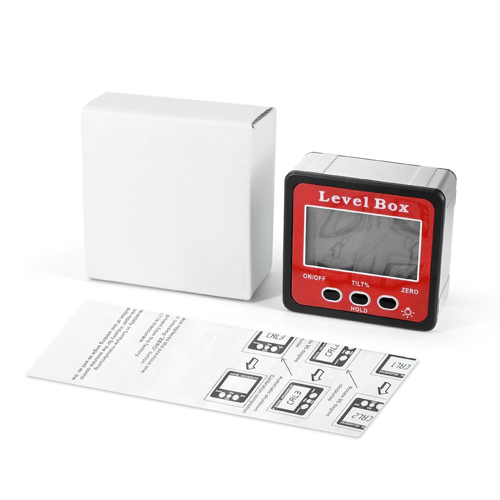 Digital Goniometer Electronic 3 In 1 Bubble Level Box Woodworking Tools Electronic Angle Ruler Backlight Protractor Inclinometer