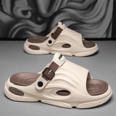 Fashion Sandals Summer New Men's Outer Wear Trend Non-slip One-word Beach Sandals Casual Beach Trendy Slippers
