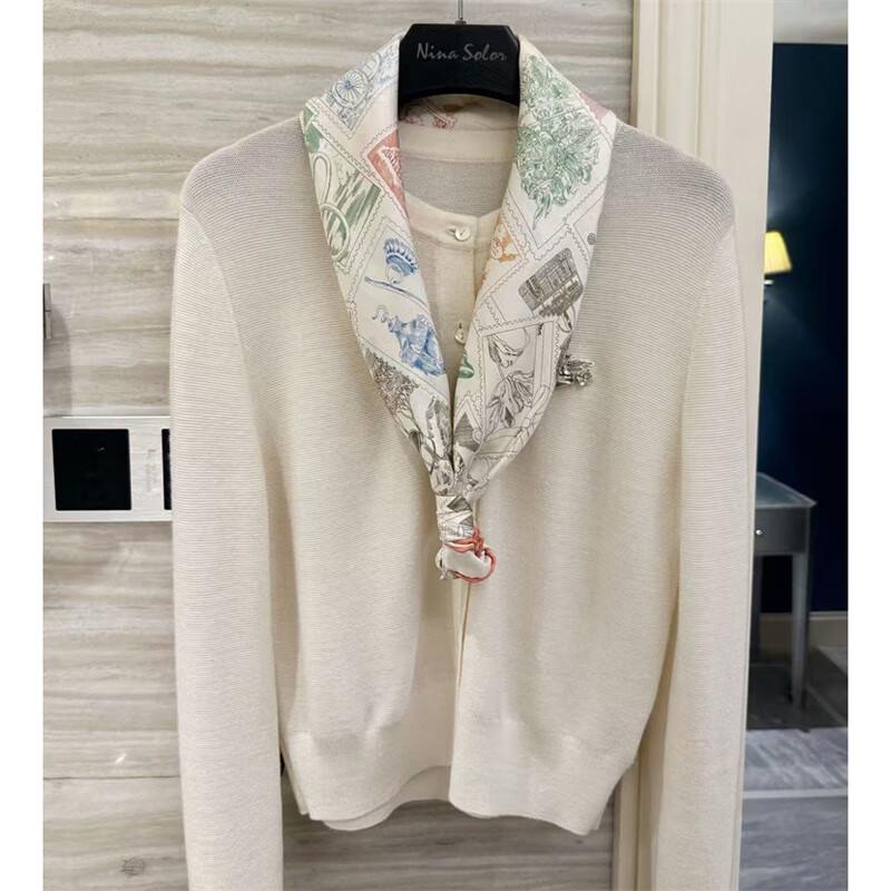 NINA SOLOR Twill Silk Scarf