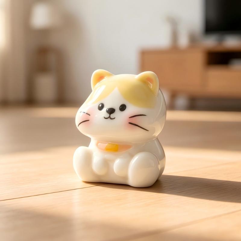 6Pcs Cat Figurine Miniature Diy Decor Lovely Kitten Ornament Home Desk Car Dashboard Micro Landscape Mini Crafts Decoration