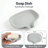 Minimalist Rectangular Soap Dish with Drainage Holes Modern Bathroom Holder Durable Plastic Soap Saver for Sink Shower Tray