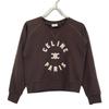 CELINE Cacao Brown 2Y23H670Q.19XD 24AW Triomphe Sweatshirt tops S BrownUsed