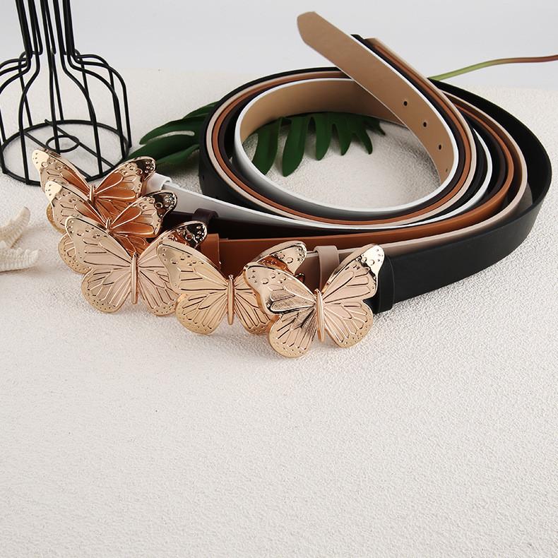 2022 Metal Butterfly Clasp Belt With Vintage Simple Decoration For Women