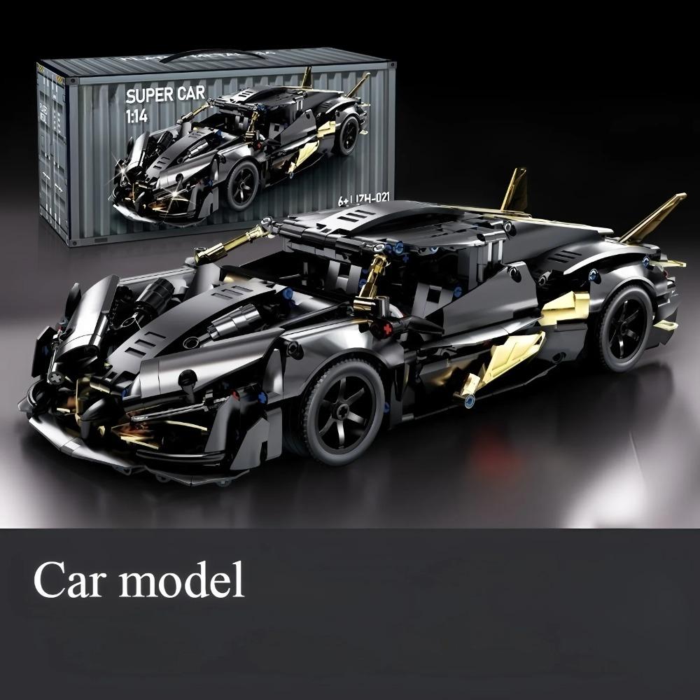 New Technology Racing Car Model Building Block Technology Adult 1:14 DIY Supercar Brick Puzzle Toys Children and Adults Gifts