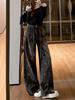 Women's Rhinestone Star Wide-Leg Jeans - High Waist, Slimming Casual Palazzo Pants (Spring 2026)