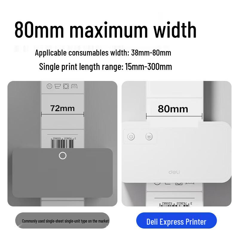 Deli Thermal Label Printer GE450 CN plug (adapter included)