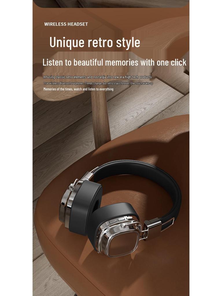 Wireless Bluetooth 5.3 Over-Ear Gaming Headphones with Heavy Bass