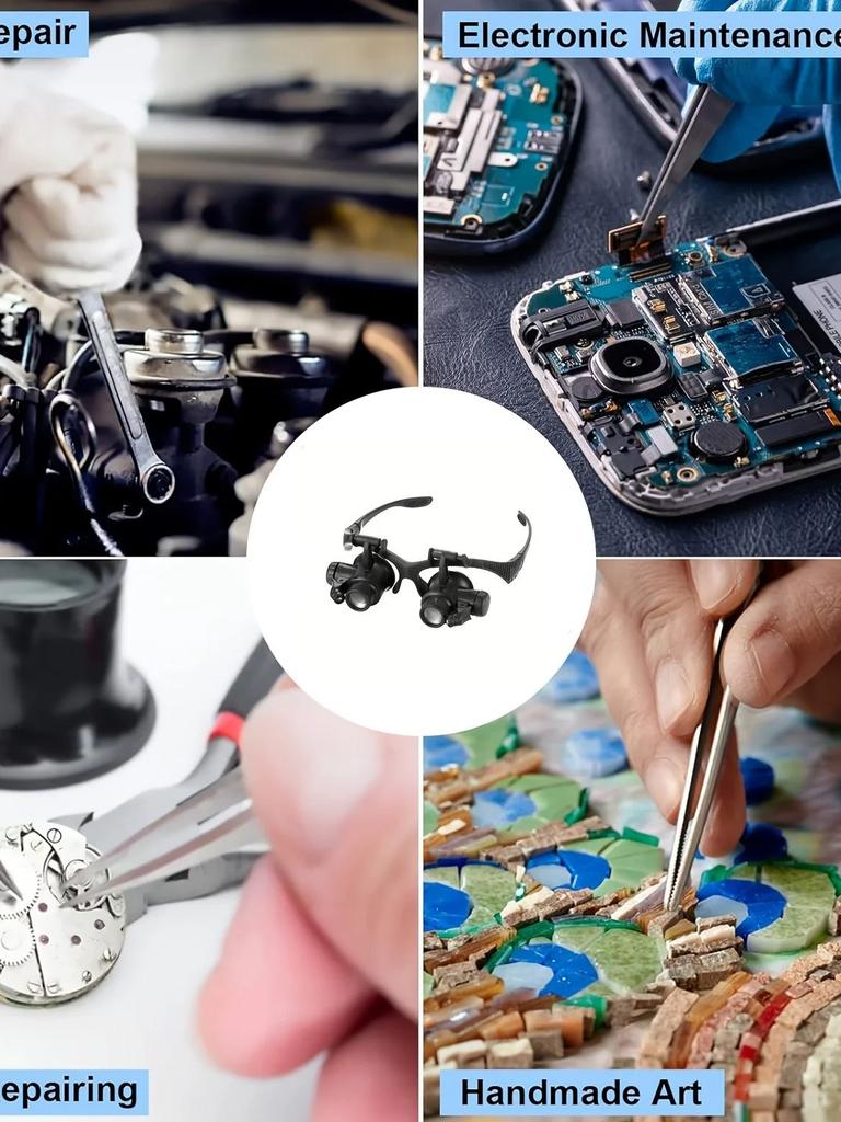 10x 15x 20x 25x LED eye lens with magnifying glass for antique jewelry and clock repair