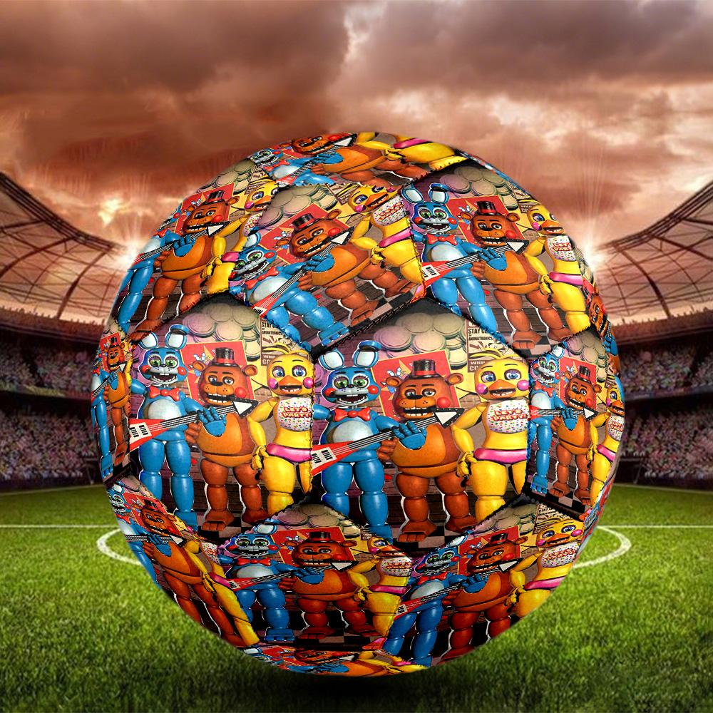 Five Nights at Freddy's Print Size 5 Soccer Ball, Standard Match Football for Sports Game and Team Practice, Ideal Gift for Soccer Fans