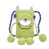 Michael Wazowski Knitted Cute Mini Bucket Bag With Inner Card Pocket For Daily Use