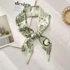 Long silk scarf atmosphere new thin narrow tie bag gift strap headband small tie