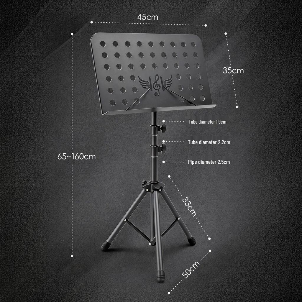 Colorful Folding Height-Adjustable Music Stand, Compact Individual Pack, Musical Instrument Stand