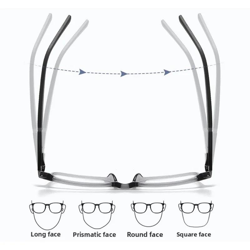 Prescription Transparent Grey Myopia -0.5 To -10 Square Frame Magnetic Sunglasses Blue Light Blocking Lens Anti-skid Booties