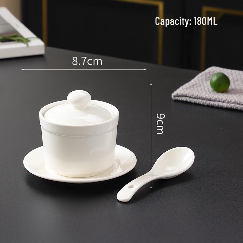 3.5-inch Ceramic Stew Pot with Dish and Spoon