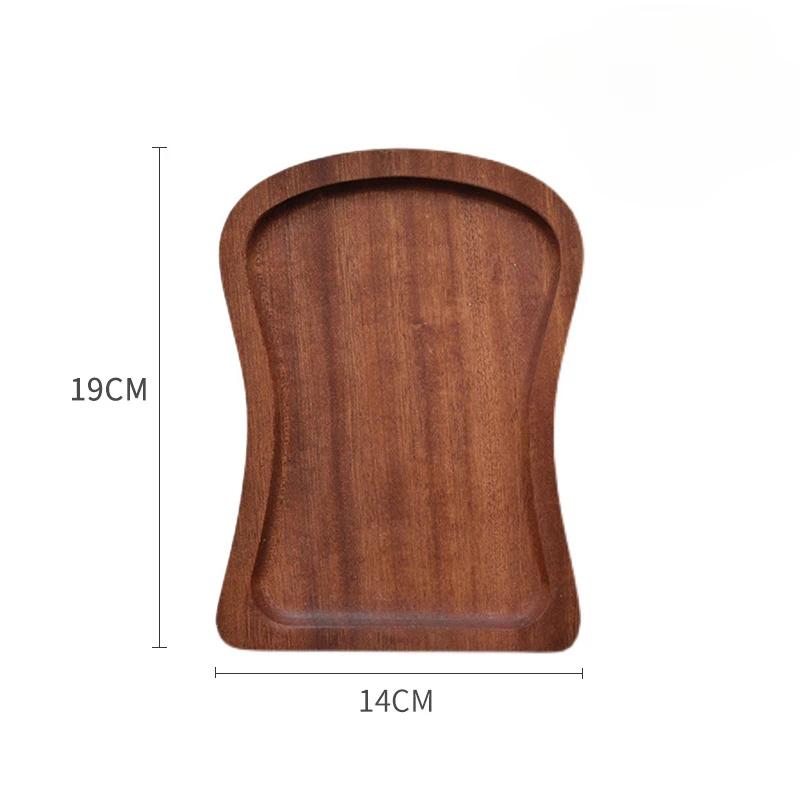 Solid Wood Serving Tray Small and Compact Fruit Platter Household Coffee Afternoon Tea Tray Simple Kitchen Bread Dim Sum Plate