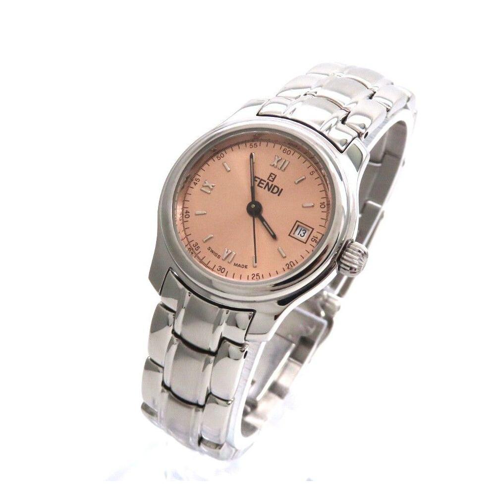 Used [210L] FENDI  Fendi Watch  Orology Round Pink Ladies Extremely Good Condition
