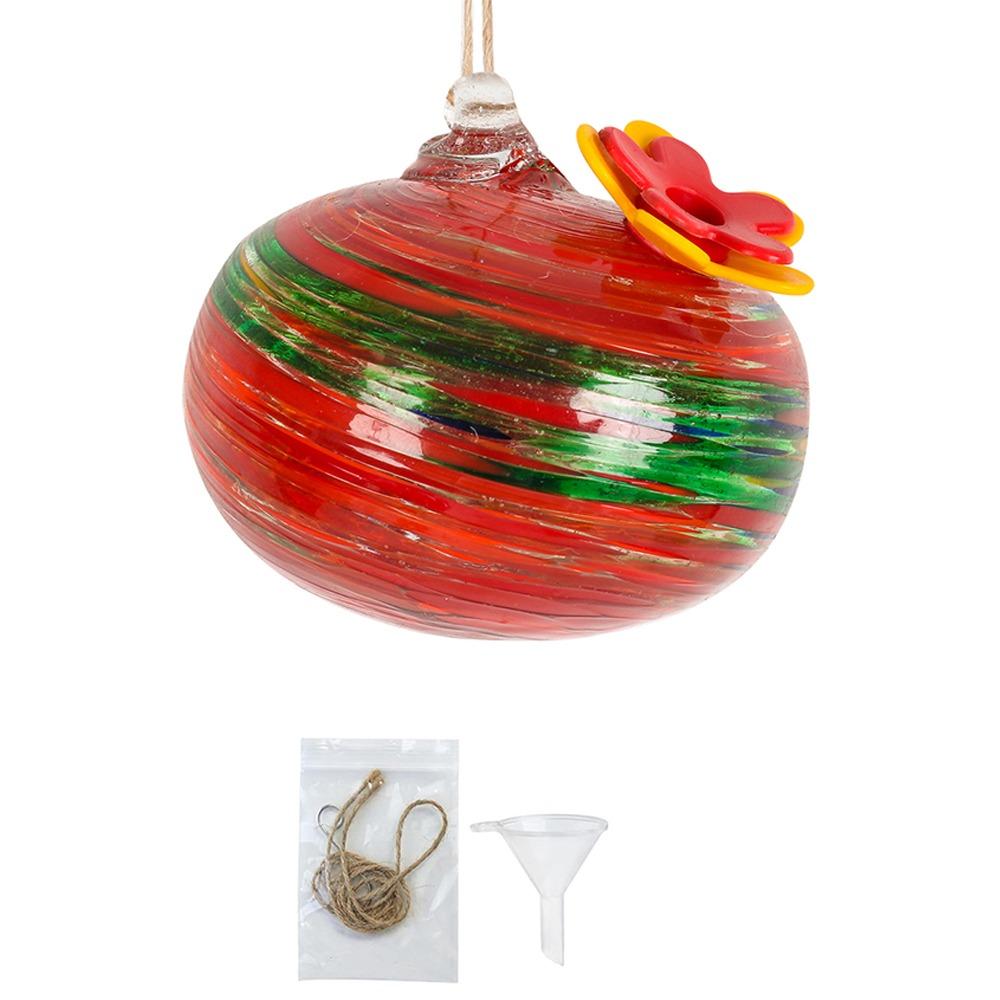 Droplet Shaped Bird Feeder Glass Ball Water Container Easy To Clean Hummingbird Feeder For Window