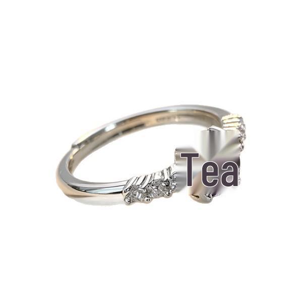 Elegant Purple Diamond Open Ring - European & American Fashion