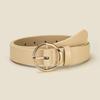 Cintura da Donna in Ecopelle PU con Fibbia Rotonda in Lega - Accessorio Casual Versatile
