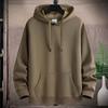 QICED Męska Moda Casual Jednolity Kolor Nadruk Jesień Zima Bluza z Kapturem Casual Chic