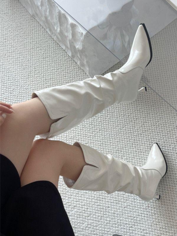 But Knee Boots Thin Heel Pointed High Boots 2025 Autumn New Thin Boots Long Boots Sleeve Boots Do Not Drop