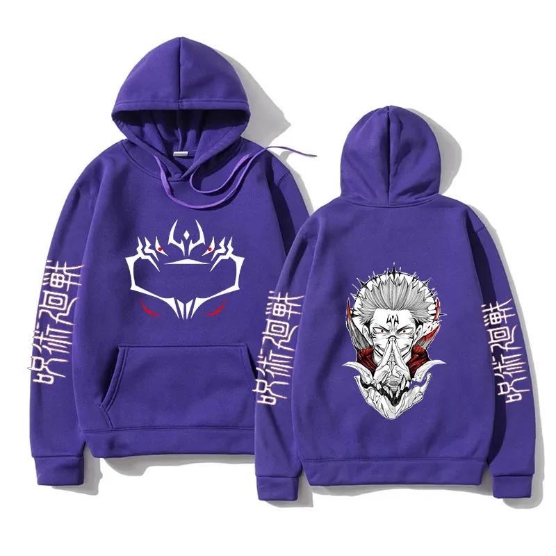 Funny Jujutsu Kaisen s dlouhým rukávem Ležérní mikiny Anime Ryomen Sukuna s potiskem Muži Ženy Móda Harajuku Mikina Oblečení