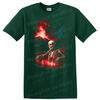 Szkielet w gorącym źródle lawowym Graficzny T-shirt Vintage Horror Art Tee