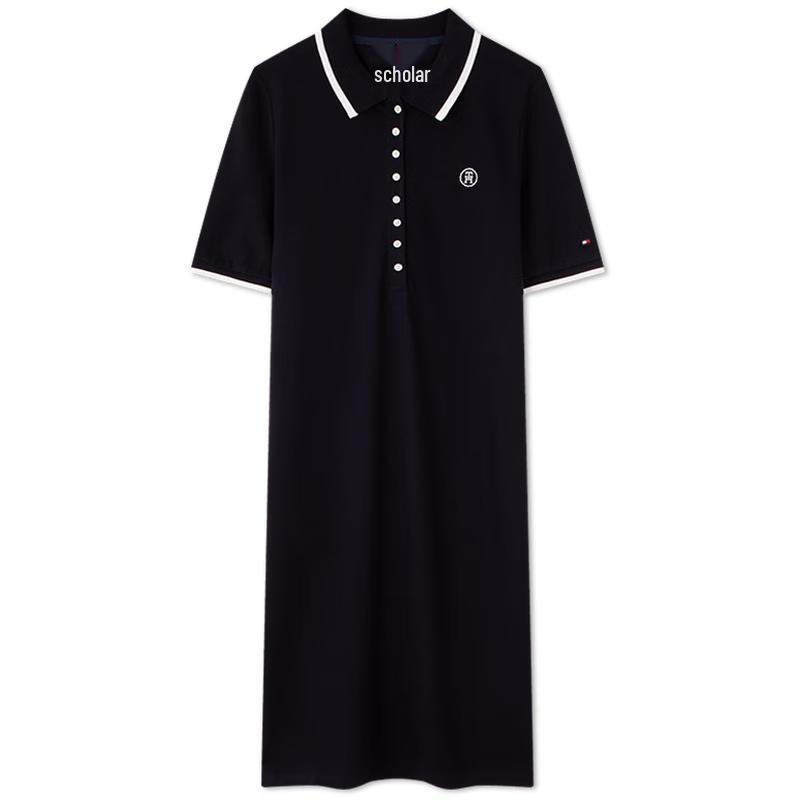 

Tommy Hilfiger Women s Lyocell Blend Polo Dress L