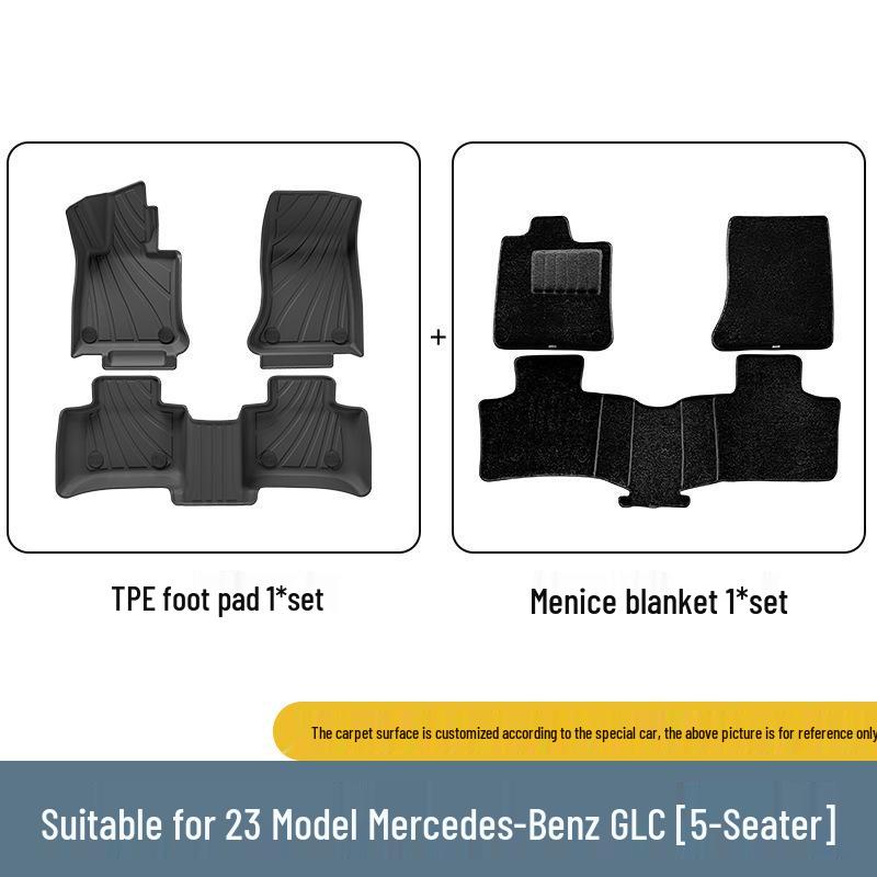 Eco-Friendly TPE Floor and Trunk Mats for 23-25 Mercedes-Benz GLC