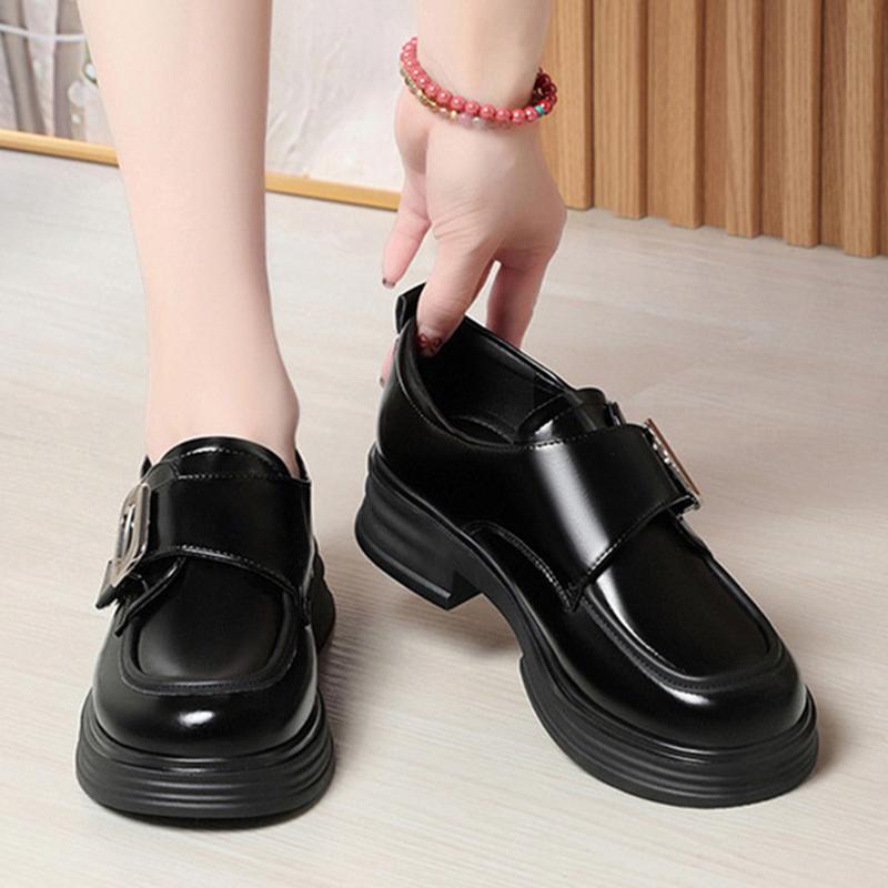 Japanese Style Lolita Shoes Women Vintage Chunky Loafers Slip On Black Single Pumps British Women Cosplay JK Uniform Shoes