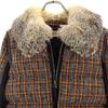 MARNI made in Italy Check Pattern 2way fur collar knit switching down coat Women Used