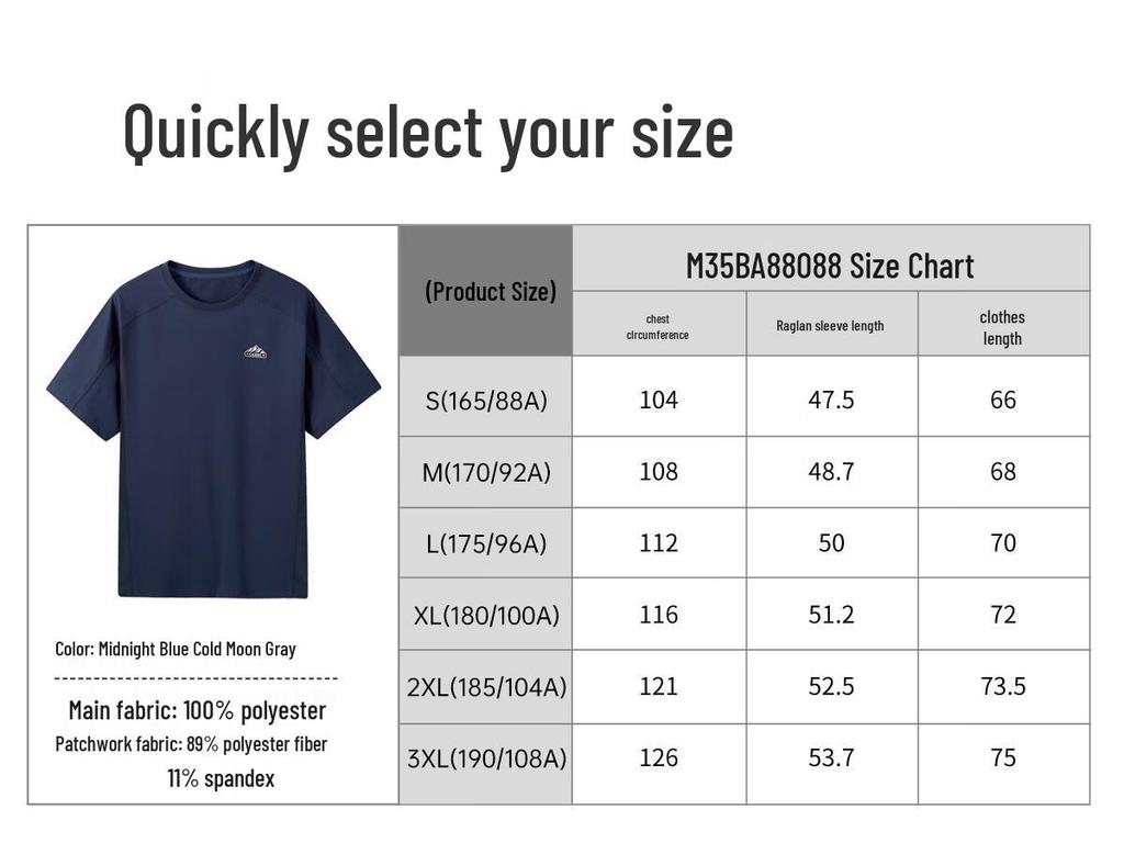 CAMEL Men's Quick-Dry Short Sleeve T-shirt M35BA88088