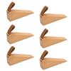 6pcs Door Stopper Wedge Polished Glossy Compact Wooden Firefighter Door Stopper for Home Apartment