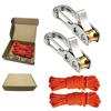 2Pcs/Set Heavy-duty Rope with Roller Tensioner Labor-saving Retractable Tie Down Rope  Tent Setup