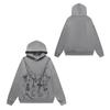 Unisex Vintage Print Distressed Hoodie Oversized Streetwear Pullover Sweatshirt Fall