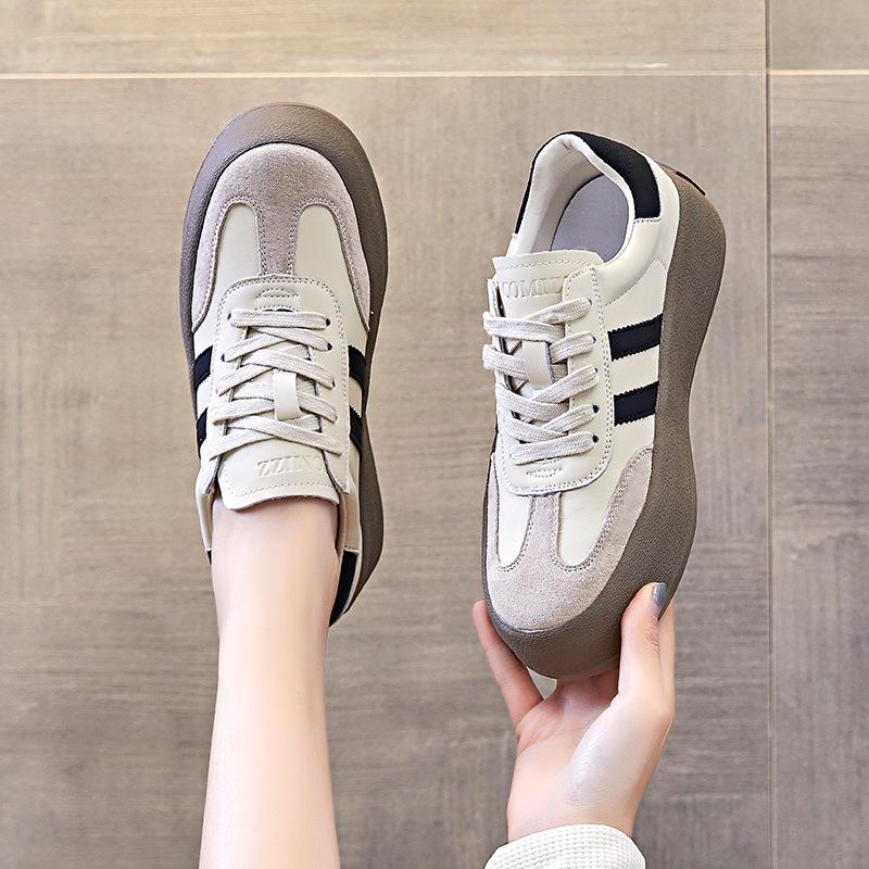 Genuine leather German training shoes women's women's platform sports shoes women's forrest shoes casual women's shoes versatile heightening