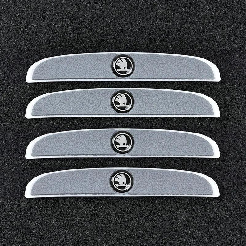 WMZW4 Car Sticker Door Edge Guards for Skoda Rapid Vision Superb Fabia Kodiaq Karoq Octavia RS Yeti Protection Strip Scratch Collision