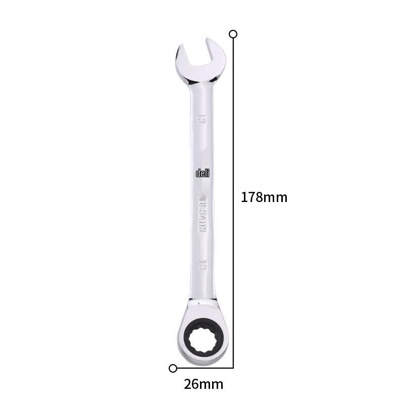 Deli Mirror Dual-Purpose Ratchet Spanner