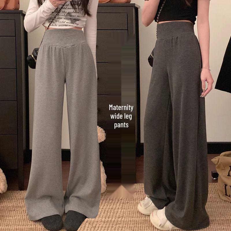 2026 Spring New Style Striped Wide Leg Maternity Pants - Soft, Comfortable, Flattering Fit L