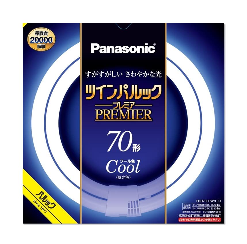 

Panasonic Twin Pal Look Premier Fluorescent Lamp (Fluorescent Lamp) High Frequency Lighting Dedicated Double Ring Shape Round 70 Shape Cool Color
