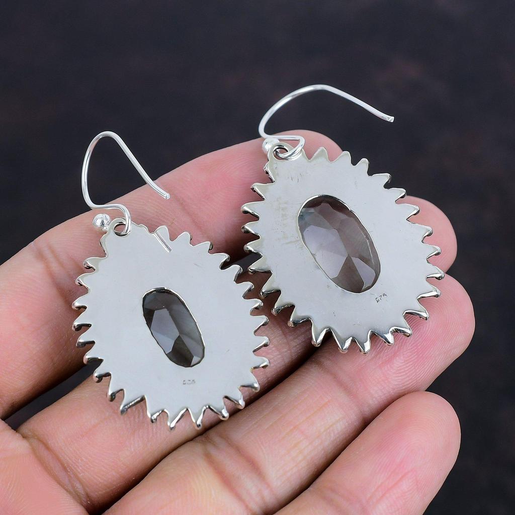 Facettierter Apatit Ohrring Echter Edelstein Ohrring 925 Sterling Silber Ohrring Echter Apatit Schmuck Nagelneue Handgefertigte Ohrringe Hochzeitsgeschenke