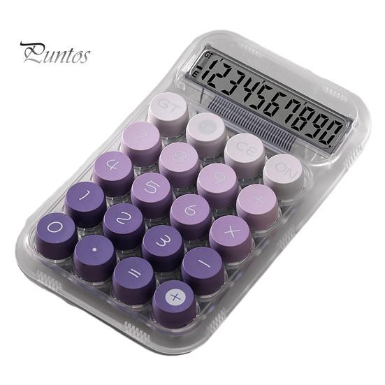 

Настольный калькулятор градиентного цвета с противоскользящими подушечками, 12-значная механическая клавиатура, настольный калькулятор фиолетовый