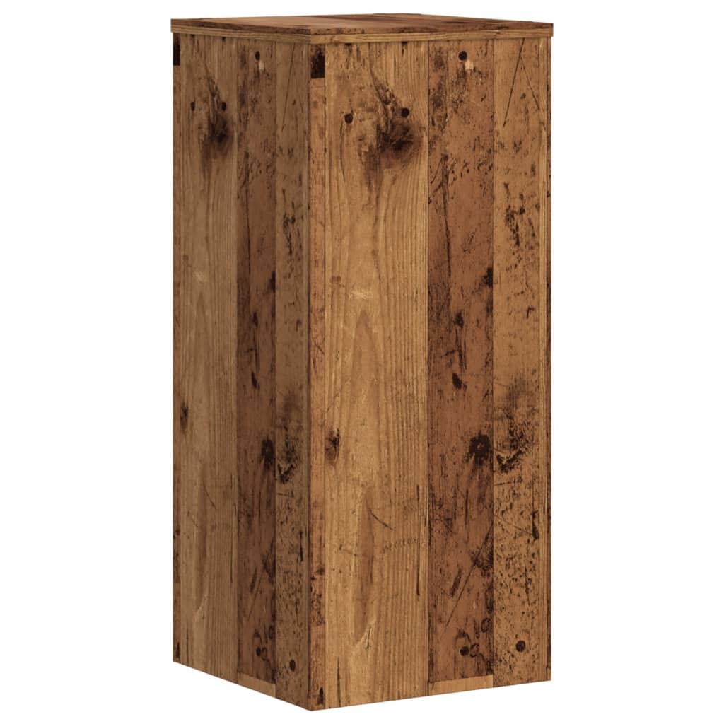 Vidaxl Podstawki Pod Doniczki, 2 Szt., Stare Drewno, 30X30X70 Cm