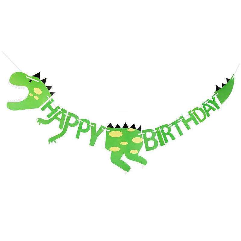 Dinosaur Happy Birthday Garland Banner Roar Dino Party Balloons Jungle Animal Safari 1st Kids Birthday Party Decoration Supplies