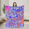 Game C-Cuphead Warm Blankets Graphic Camping Throw Blanket Home Decor Flannel Bedspread Sofa Bed Cover