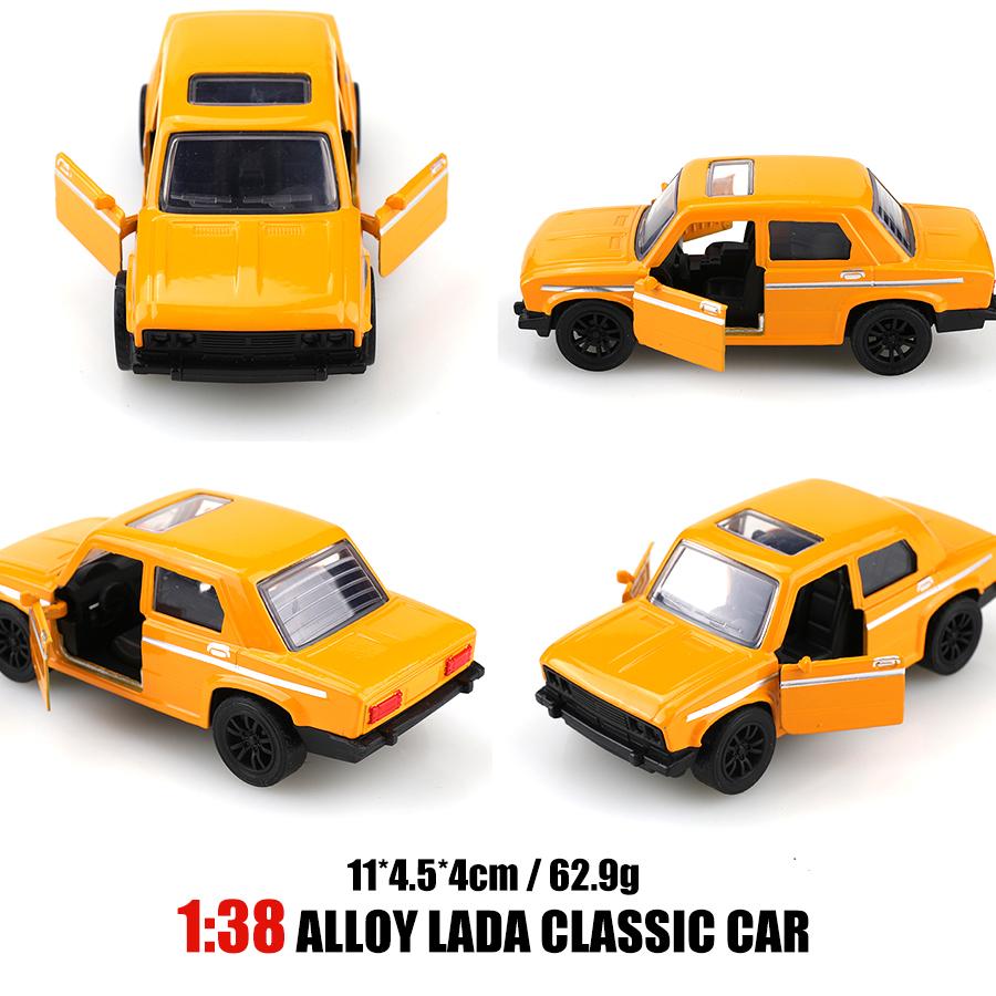 (Bagged) 1:38 Classic Alloy Lada Pullback Car, Retro Alloy Pullback Car, Children's Toy.