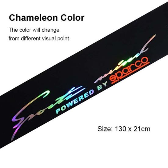 Letters Design Car Front Rear Windshield Colorful Reflective Sticker Decal Decor