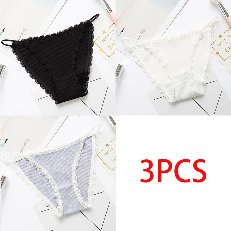 Dámské bavlněné krajkové kalhotky se středním pasem sexy bezešvé pohodlné kalhotky svádění okouzlující bikiny kalhotky
